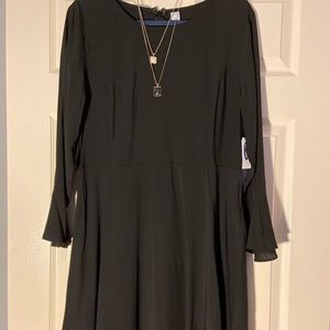 Old Navy Black Fit & Flare dress with bell sleeves